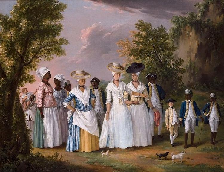  Free Women of Color with their Children and Servants in a Landscape